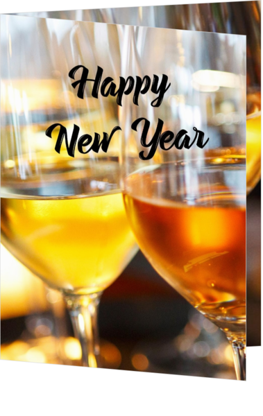 Nieuwjaarskaart sturen - kaart happy new year cheers