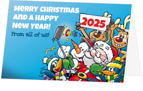 Kerstkaarten met Cartoon thema - kaart 631075B