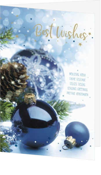 Kerstkaarten met Kerstbal thema - kaart 631079