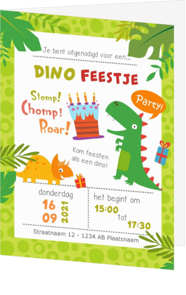 Uitnodiging kinderfeestje - kaart LCD168