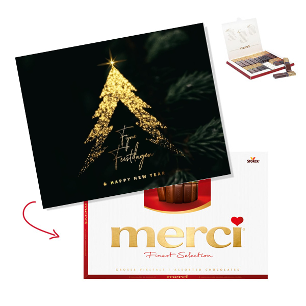  Kerstkaart met Chocolade cadeau - kaart JM-104