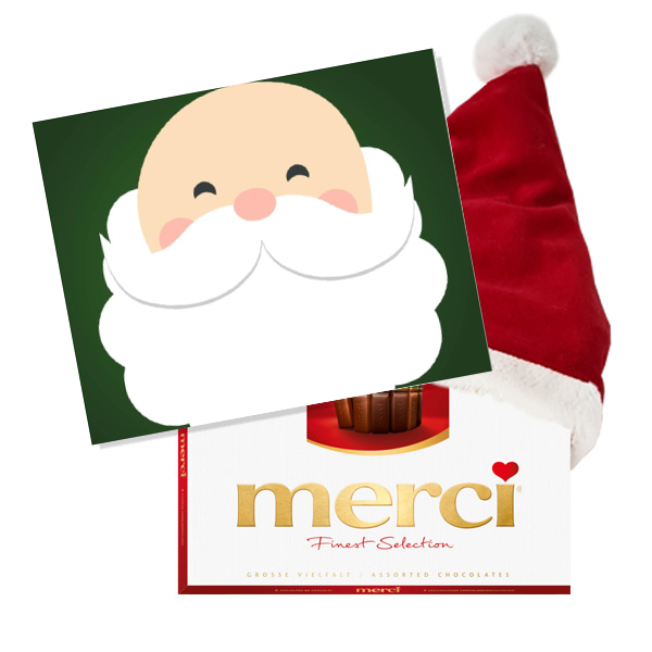  Kerstkaart met Chocolade cadeau - kaart LCKMM-003