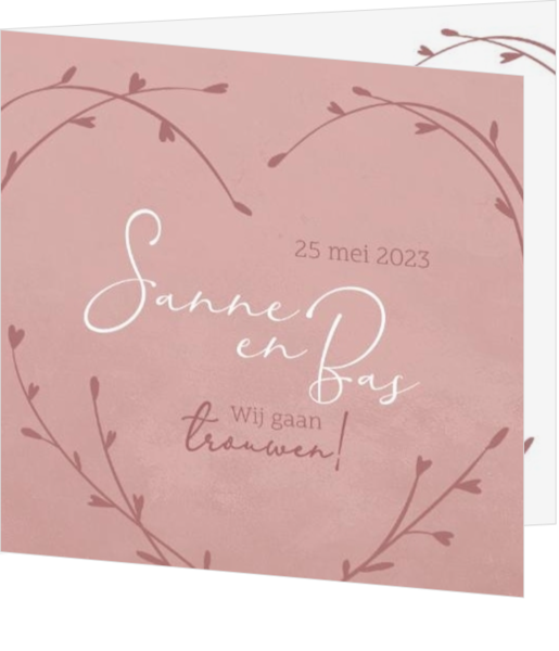 Romantische trouwkaarten - kaart 202039-00