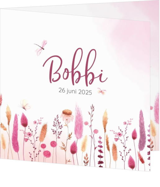 Geboortekaartjes botanisch - kaart 211012-00