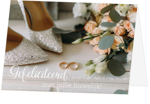 Huwelijk felicitatie kaart sturen - kaart LCC030