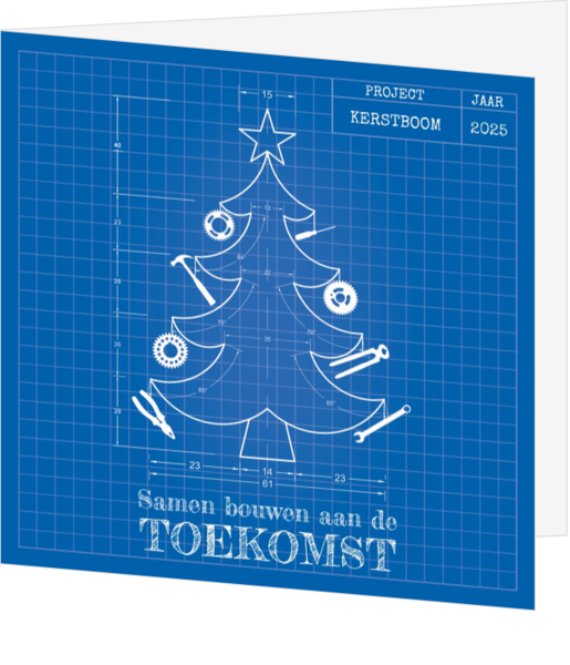 Kerstkaarten met kerstboom thema - kaart 139059