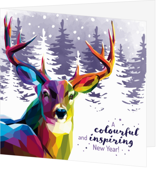 Kerstkaart met Sneeuw thema - kaart 22086