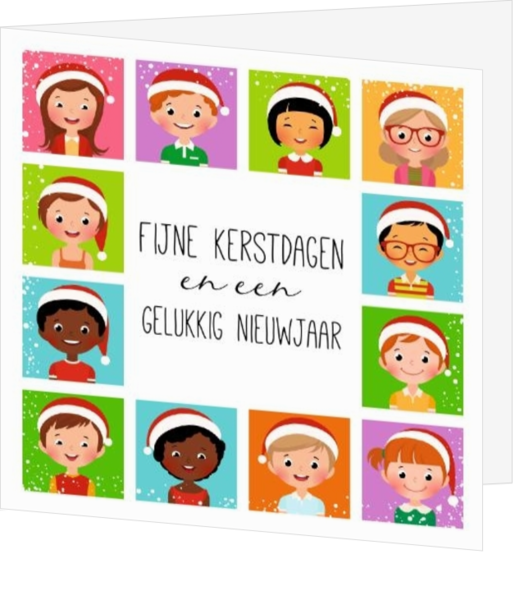 Kerstkaarten met kinderen thema - kaart LCM522