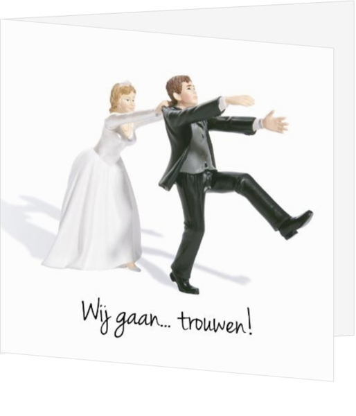 Bruiloft uitnodiging kaarten - kaart T036