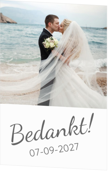 Bedankkaartjes bruiloft - kaart bk02