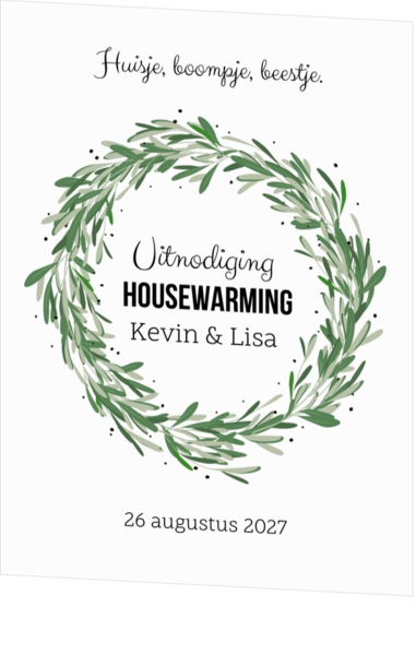 Housewarming uitnodiging sturen - kaart LCM710