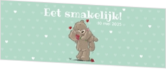 Trouwkaarten met cartoon thema - kaart Servetring - Beertjes in LOVE 1270129