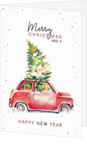 Kerstkaarten met illustratief thema - kaart 631057B
