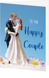 Huwelijk felicitatie kaart sturen - kaart LCD237