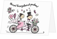 Huwelijk felicitatie kaart sturen - kaart LCIH056