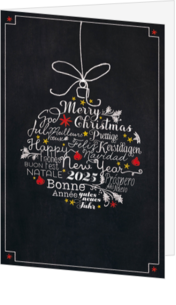 Kerstkaarten thema Typografisch - kaart 631178B