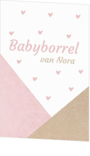 Babyborrelkaartje & kraamfeest - kaart KB709-M