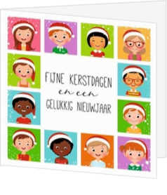 Kerstkaarten met kinderen thema - kaart LCM522