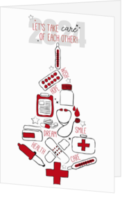 Kerstkaarten voor de zorg, ziekenhuis en verzorging - kaart 23106