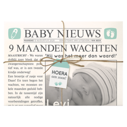 Krant, tijdschrift of glossy geboortekaartjes - kaart 718020J