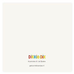 Geboortekaartjes collectie Dikkie Dik - kaart DDKB02