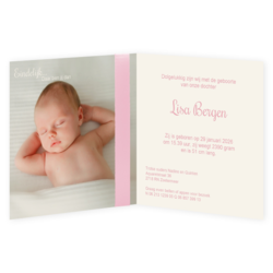 Geboortekaartjes met eigen foto - kaart LC402-M