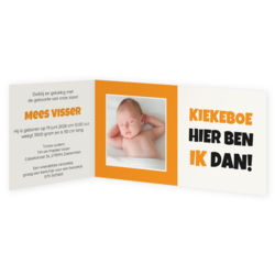 Geboortekaartjes kleur Geel / Oranje - kaart DDG37