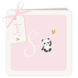 Geboortekaartjes kleur roze - kaart C7009