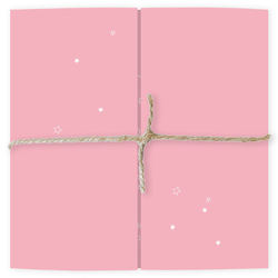 Geboortekaartjes kleur roze - kaart LC355-M