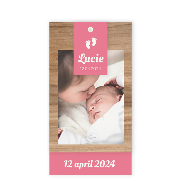 Geboortekaartjes met eigen foto - kaart LC316