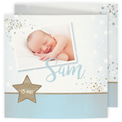 Geboortekaartjes met eigen foto - kaart HG004-J