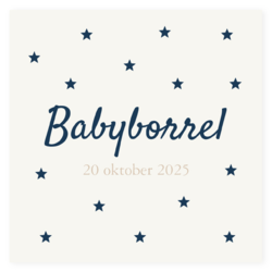 Babyborrelkaartje & kraamfeest - kaart KB733-J