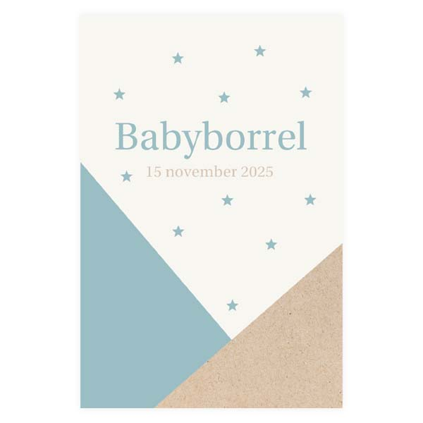 Babyborrelkaartje & kraamfeest - kaart KB709-J