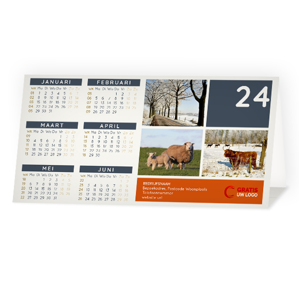 Kerstkaarten als een Kalender - kaart K-520-J4