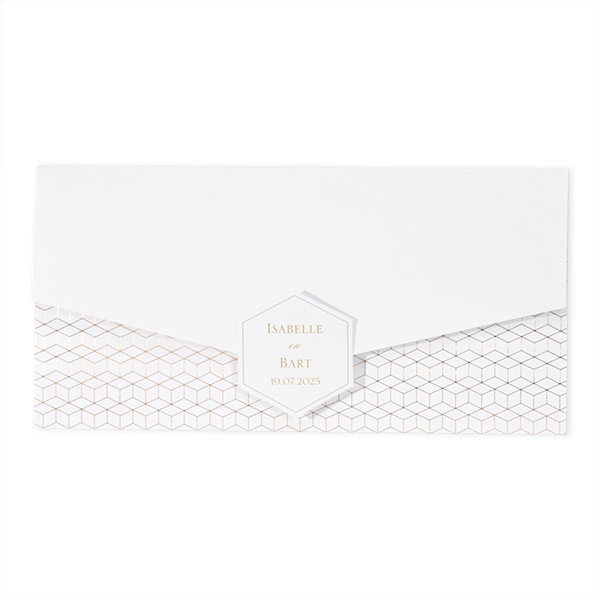 Trouwkaarten in Wit en Crème - kaart 108065