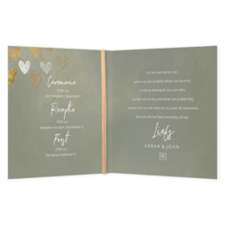 Bruiloft uitnodiging kaarten - kaart ANT035